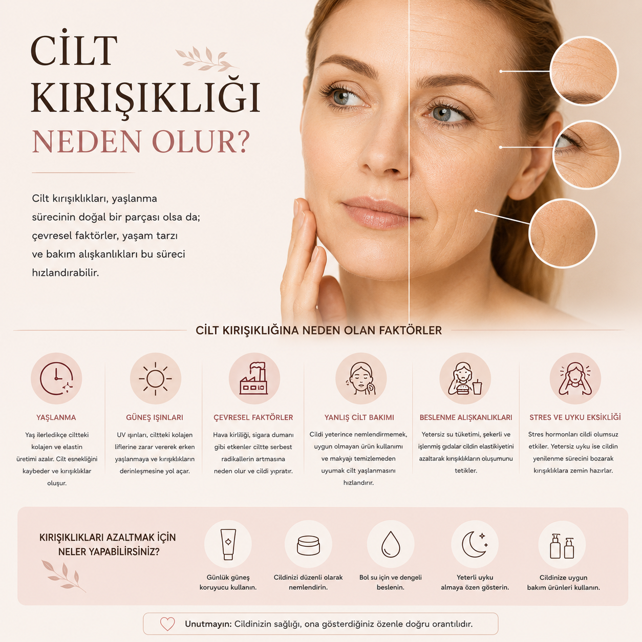 cilt kırışıklığı neden oluşur önleme yolları