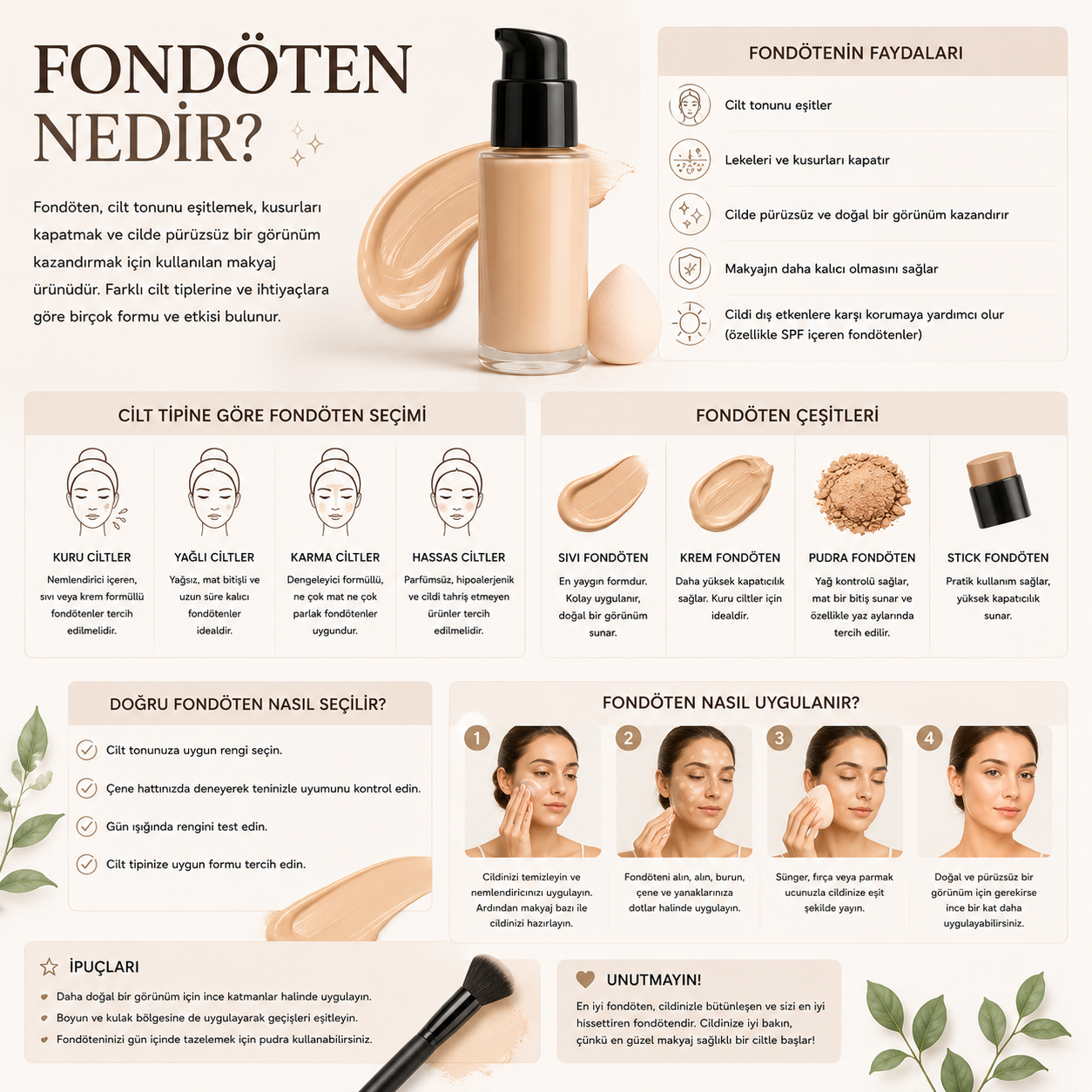 fondöten nedir nasıl kullanılır