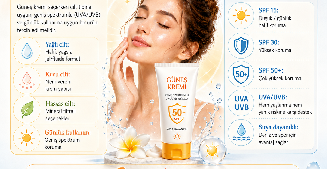 güneş kremi seçimi SPF değeri cilt koruması