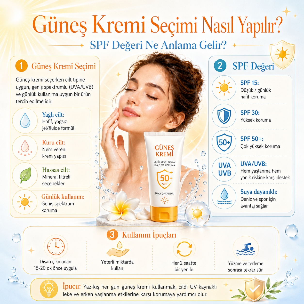 güneş kremi seçimi SPF değeri cilt koruması